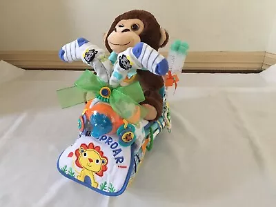 Monkey Motorcycle Diaper Cake • $119