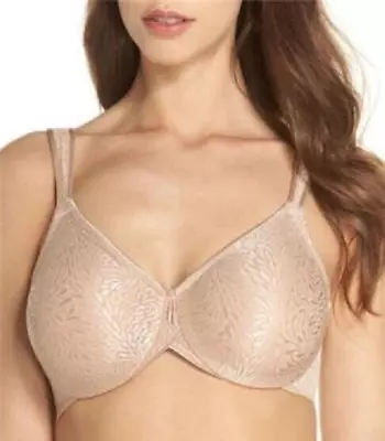 New Wacoal 855367 Jacquard Full Figure Underwire Bra Toast Size 32d • $23.50