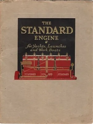 Standard Motor Engine Yachts Launches Work Boats 1922 Catalog Jersey City Nj • $58.99