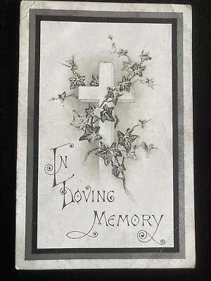 1899 In Memoriam Funeral Mourning Card Johnson Wilkinson 38 Clayton Yorkshire • £3