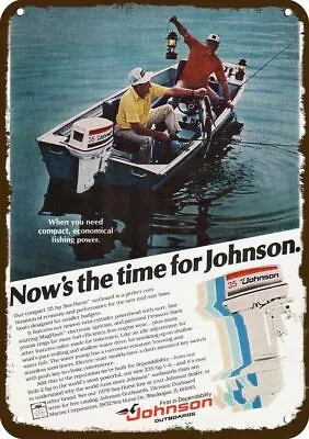 1978 JOHNSON 35HP Seahorse Boat Motor Vintage-Look DECORATIVE REPLICA METAL SIGN • $24.99