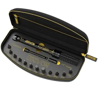 Bike Torque Wrench 1/4inch Dr. 15piece Kit 72tooth Gear Dualdirection Click Type • $81.20