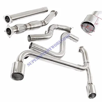 4.6  Dual Muffler Tip Exhaust Catback System For 03-05 Neon SRT4 2.4T • $285