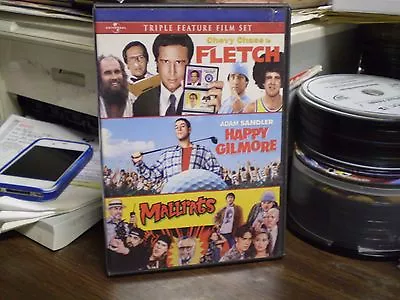 Fletch / Happy Gilmore / Mallrats   (3 DVD Set 2009)  Adam Sandler  Chevy Chase • $3.95