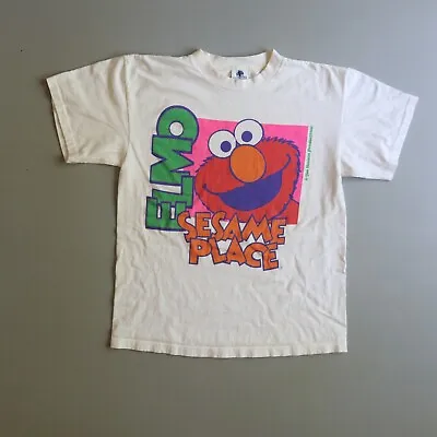 Vintage Elmo Sesame Place Street T-Shirt Adult Size Medium M Jim Henson • $25