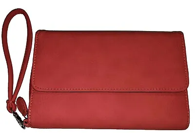 MY BIG FAT RFID CHECKBOOK WALLET/Wristlet ZIPAROUND  Candy Apple Red  MSRP $45 • $27.30