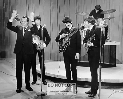 The Beatles With Ed Sullivan In February 1964 - 8x10 Publicity Photo (ab-133) • $8.87