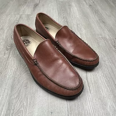 SAS Side Gore Tripad Comfort Men's Brown Pebble Leather Loafers Size 11 M EUC • $42.54