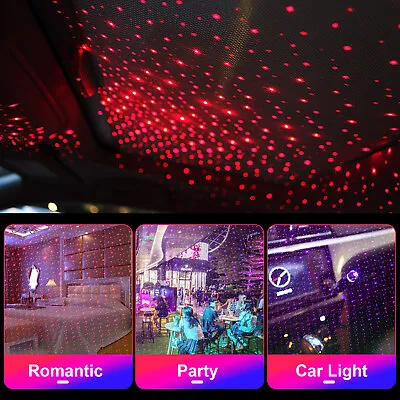 $6.95 • Buy Roof LED Star Light USB Atmosphere Starry Night Projector Car Interior Sky Lamp