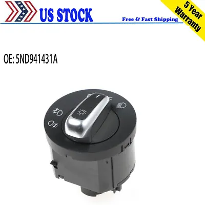 Chrome Euro Headlight Switch Fit For VW Jetta Golf MK5 MK6 GTI CC Passat • $112.25