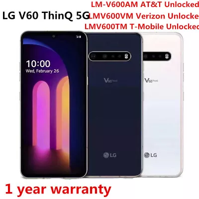 New Sealed LG V60 ThinQ 5G LM-V600AM V600TM V600VM 128GB Unlocked Smartphone • $232