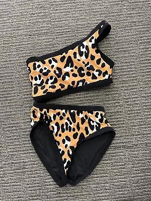 New Michael Kors One-shoulder Leopard Swimsuit Sz 8 • $42