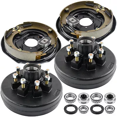 Trailer Hub Drum + Electric Brake Assembly Fits 7000lbs Axles8 On 6.5  CA E11 • $256.63