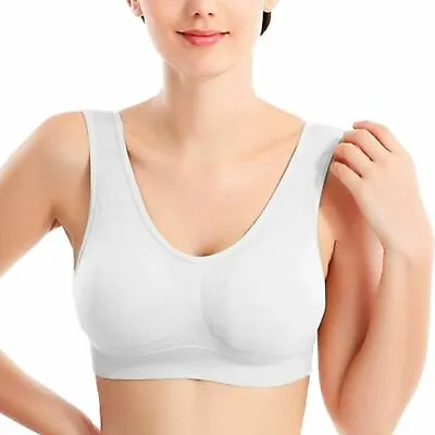 Ladies Non Padded Seamless Comfort Bra Pull On Stretch Women's  All Sizes  • £4.99