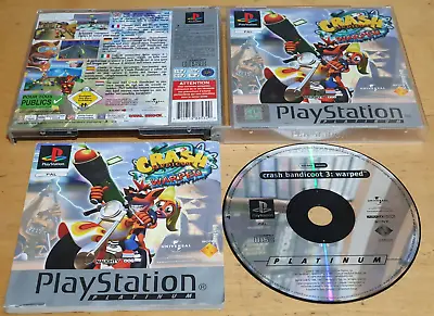 Crash Bandicoot 3 Warped For Sony Playstation 1 PS1 Complete • £14.99