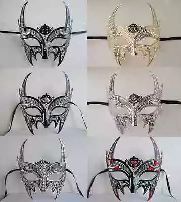 $19.95 • Buy Laser Cut Metal Devil Demon Mens Venetian Masquerade Mardi Gras Costume Mask 