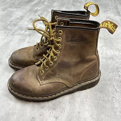 Vintage Dr. Doc Marten's 1460 Brown 8-Eye Combat Boot Women UK 6 US 8 England • $59.99