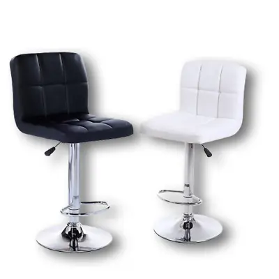 Bar Stools Gas Lift Swivel Stool Pub Club Cafe Breakfast Chair Faux Leather • £38.99