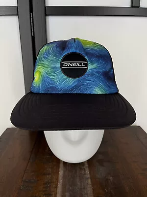 O'Neill Hat Cap Snap Back Adult Blue Black Logo Starry Night Art Skate Beach • $13.19