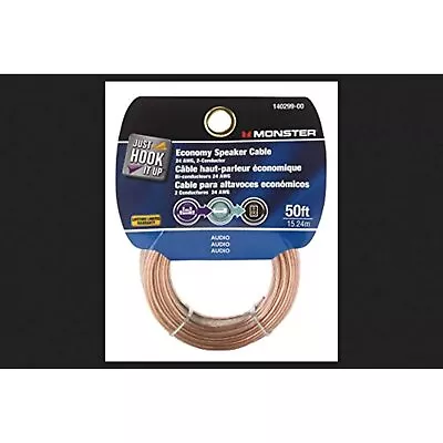 Monster Cable Speaker Wire 50 ' L Card • $19.04