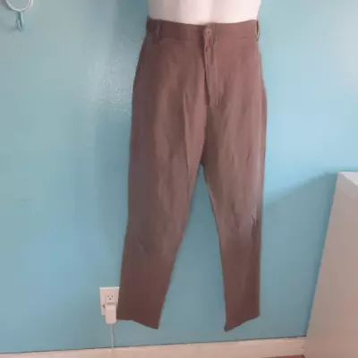 Croquis Mens Size M Japanese Style Pants Brown Cropped Linen Blend Drop Crotch • $68