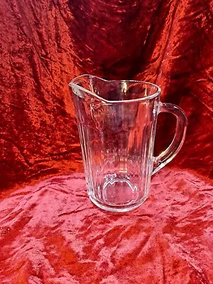 Vintage Crisa Clear Glass Ribbed  Pattern 48 Oz Pitcher • $15