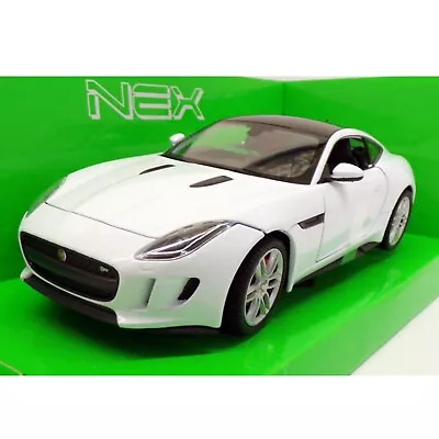 1:24 Jaguar F-Type Coupe By Welly In White 24060W Model Car • £21.99