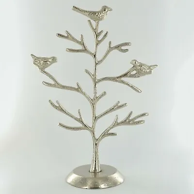 Silver Antler Jewellery Tree Winter Stag Deer Accessory Storage Gift Idea 40227 • £29.95