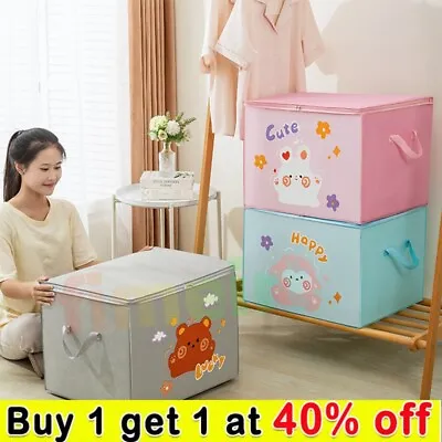 Toy Storage Box Children Animal·Print Box·Lid Room Organiser Foldable  -UK • £5.79