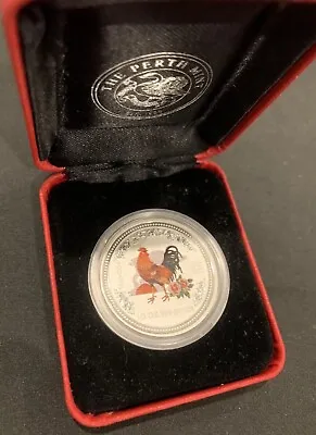 Perth Mint 2005 Year Of The Rooster 1/2oz Coloured Coin • $88