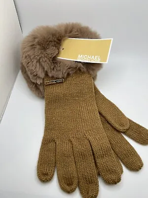 Womens Michael Kors Faux Fur Wrist /Knit Gloves ~ One Size • $38.50