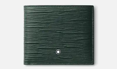 Montblanc Meisterstück Green Leather Compact Cards Billfold MB130936 • $397