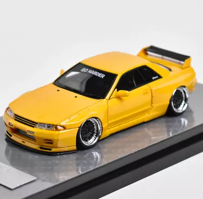 AU 404Error 1:64 Yellow JDM Skyline GTR R32 Widebody Model Diecast Resin Car BN • $141.89