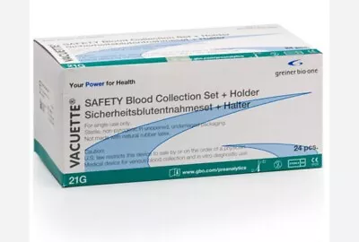 Greiner 21g SAFETY Blood Collection Set 450095 - 50 Pieces • $39.99