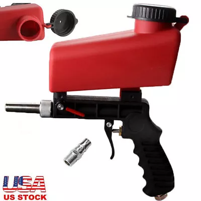 Portable 1/4 Inch Handheld Air Compressor Speed Sand Gun Blaster Sand Blasting • $13.66