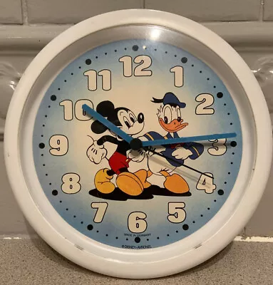 Mickey Mouse Donald Duck Wall Clock1980'S Retro Made In Germany Disney Avronel • $11.21