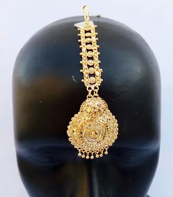 Indian Ethnic Party Wear Bollywood 22k Gold Plated Mang Tikka Fashion Jewelry  • $13.49