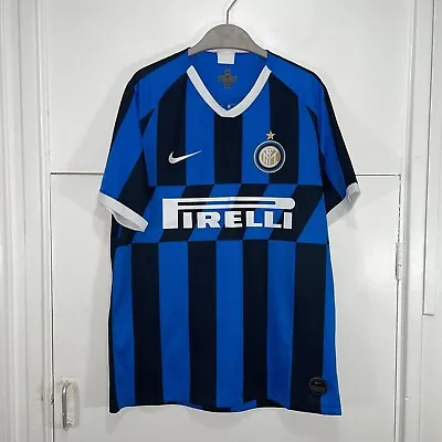 Nike Inter Milan Football Shirt 2019/20 Lautaro Martinez 10 Blue Size Small Mens • £59.99