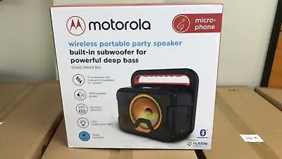 Motorola Sonic Maxx 810 Portable Bluetooth Speaker IPX4 W/ LED W/ Karaoke Mic • $150