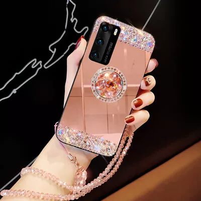 $14.45 • Buy For IPhone 13 Pro Max 12 11 XS XR Luxury Bling Glitter Diamond Mirror Case Cover