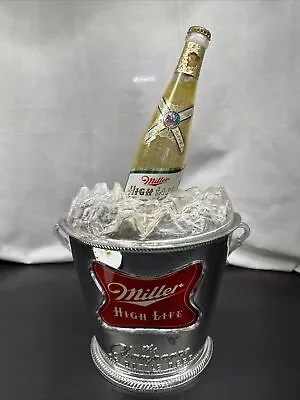 Vintage Miller High Life Champagne Of Bottle Beer Ice Bucket For Parts  • $39