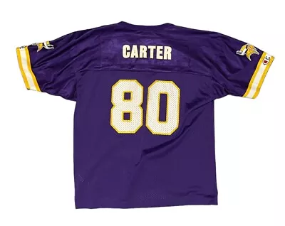 Vintage Champion NFL Minnesota Vikings Jersey Chris Carter #80 Size XL Youth • $19.99