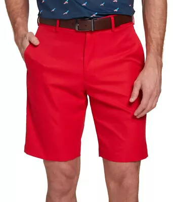 NWT Men's Walter Hagen Perfect 11 Collection Flat Front Golf Shorts Positive Red • $17.99
