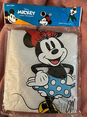 NEW DISNEY Rain Poncho Minnie Mouse Clear OSFA • $10