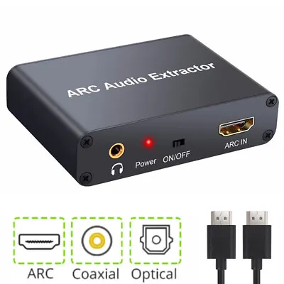 HDMI ARC Audio Extractor Digital DAC To RCA Coax SPDIF Converter Adapter 3.5 Mm • $22.24