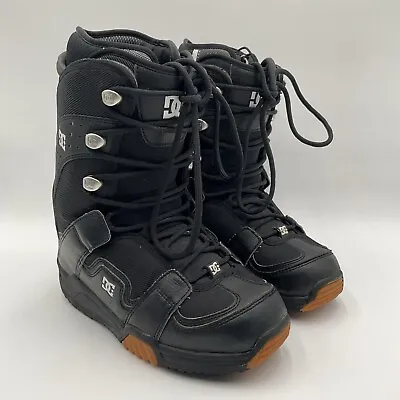 DC Snowboarding Boots Mens Size 7 Phase Black Lace-up Snowboard Boots 300409 • $37.49