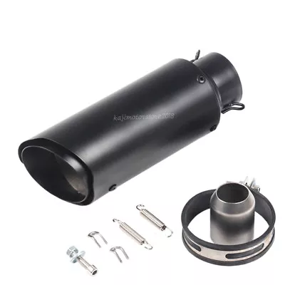 $34.19 • Buy Universal Short Motorcycle Exhaust Muffler Tips Exhaust Muffler Pipe For 38-51mm
