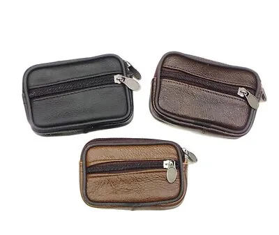 Unisex Small Leather Purse Belt  Pouch Coin Purse Travel  Wallet Purse Pouch • £12.99