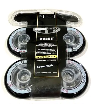 Dubbs Hyper Wheels Performance Wheels 80mm 82A Rollerblades Wheels  NEW • $10