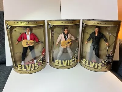 Lot Of 3 Hasbro Elvis Presley 12  Dolls 1993 Unopened Box NIB • $80